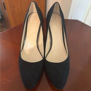 Cole Haan Women's Black Suede Pumps 9.5B 3.5” Heel NWOB